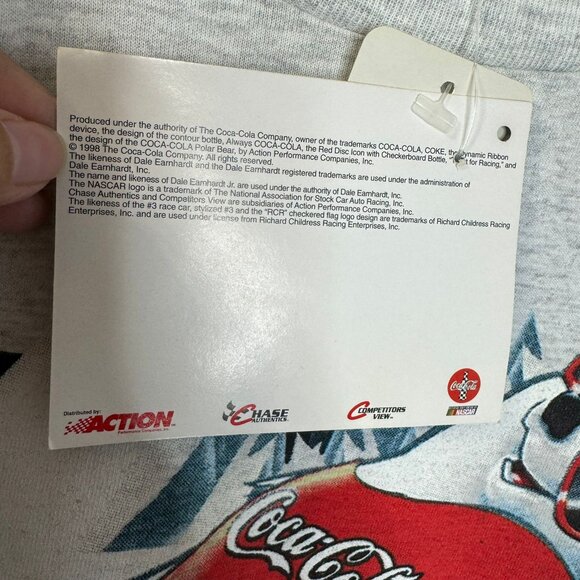 Vtg 90s Dale Earnhardt Jr Coca Cola Racing Shirt Polar Bear L New - Picture 10 of 12